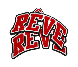 chenille patch with 2 yarn colors