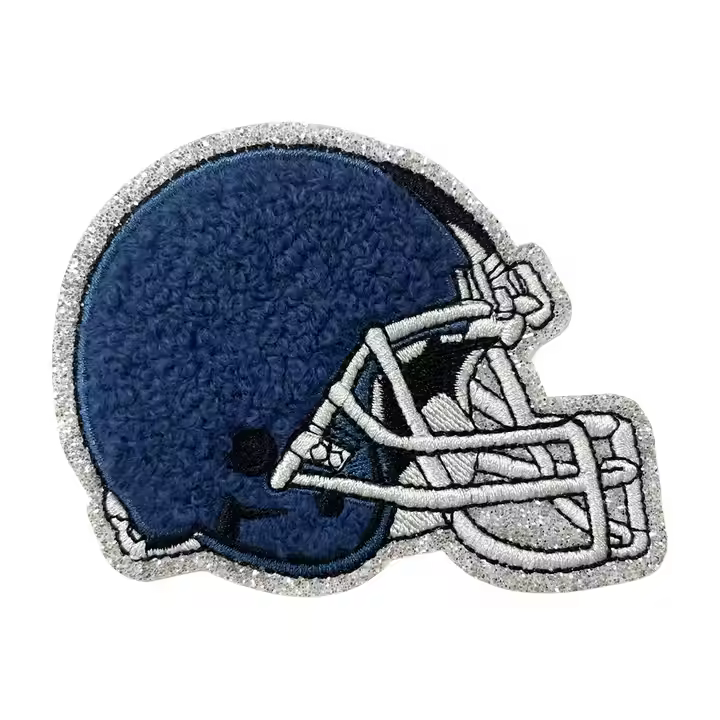 Football helmet embroidered sports patch