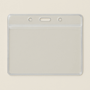 3.95 x 3.15 horizontal badge holder for lanyards
