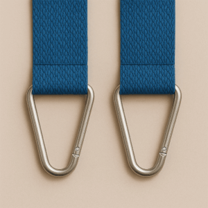 Lanyard with double ended carbiner hooks