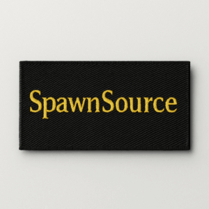 Woven Label With Metallic Gold Thread